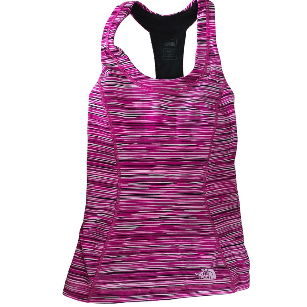 The‎ North Face Womens XS Pink Striped Racerback Tank Top VaporWick